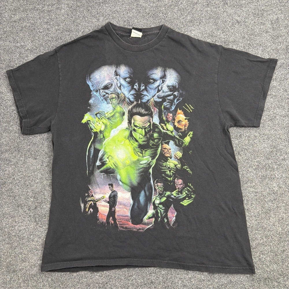 Vintage Y2K DC Comics Green Lantern Retro Essential Tee T-Shirt Size XL